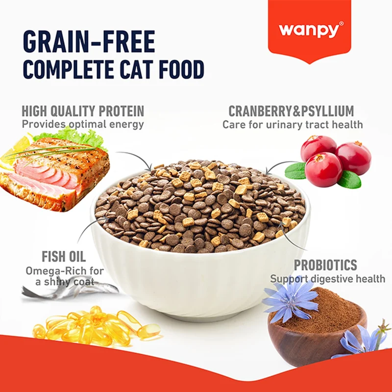 Wanpy Grain Free Complete Tuna Recipe Dry Cat Food 1.5Kg
