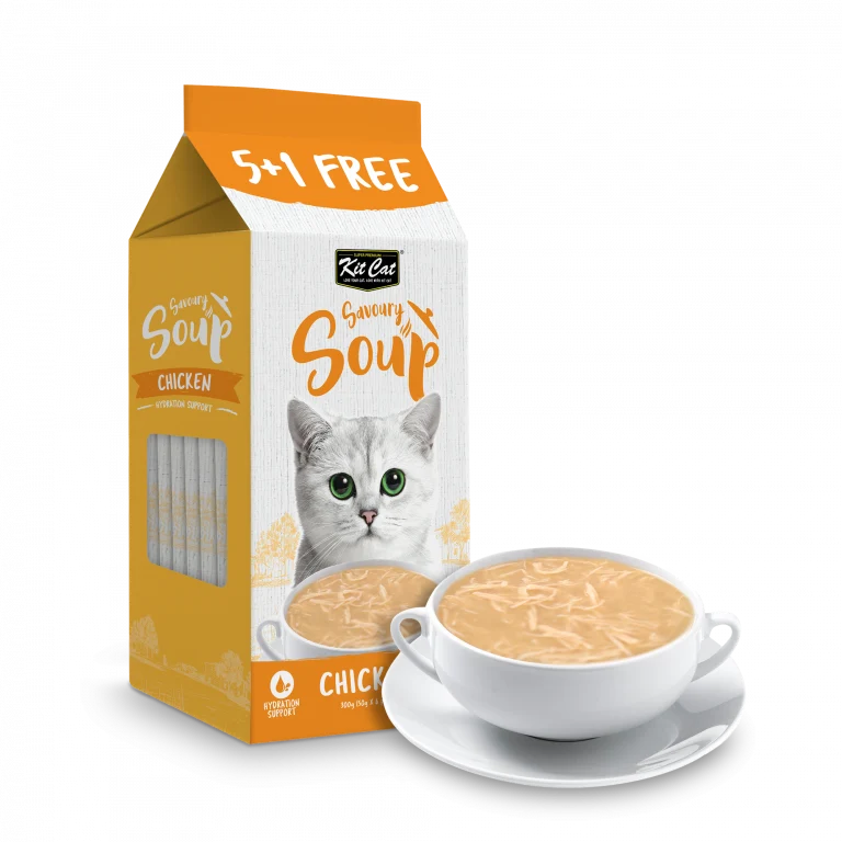 Kit Cat Savoury Soup Chicken Wet Cat Food 6x50G