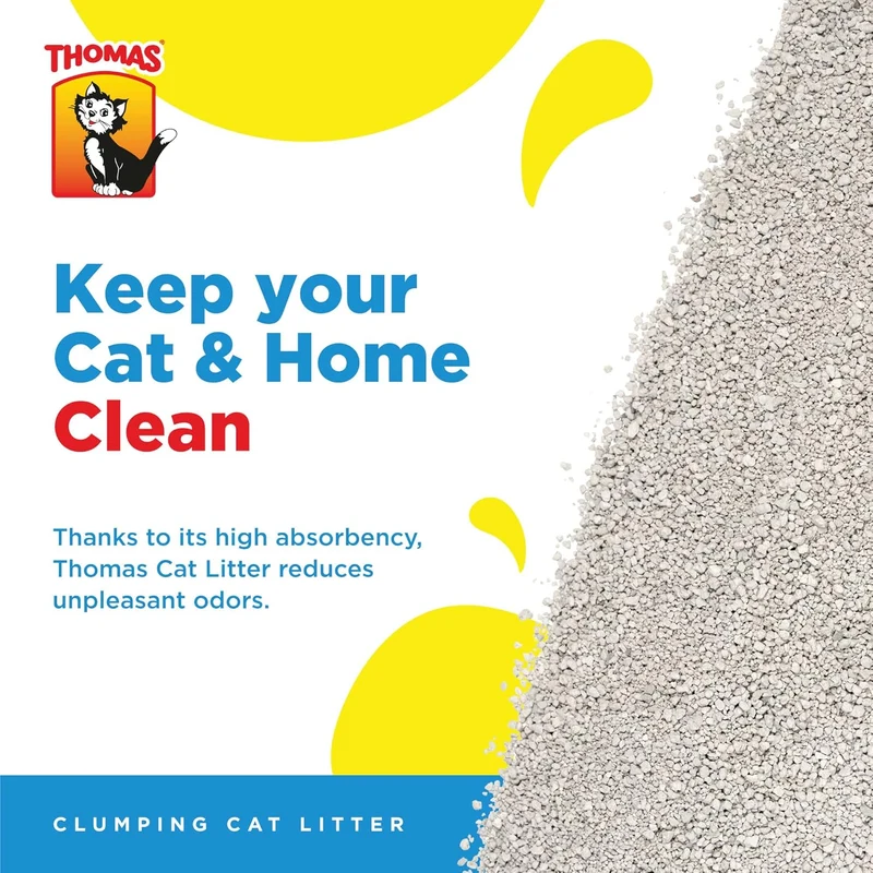 Thomas Natural Minerals Clumping Unscented Cat Litter 5KG - Pack of 5