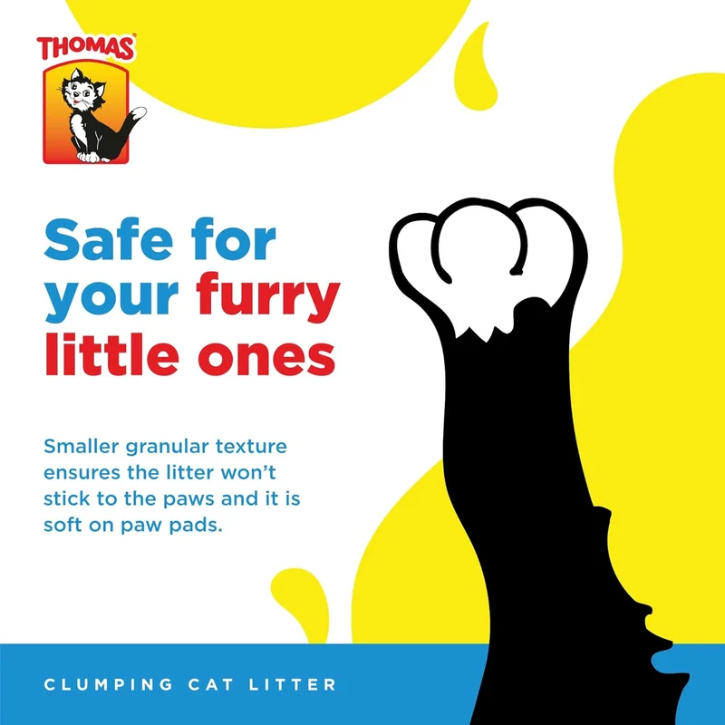 Thomas Natural Minerals Clumping Unscented Cat Litter 5KG - Pack of 5