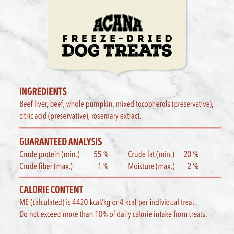 Acana Beef & Pumpkin Freeze-Dried Dog Treats