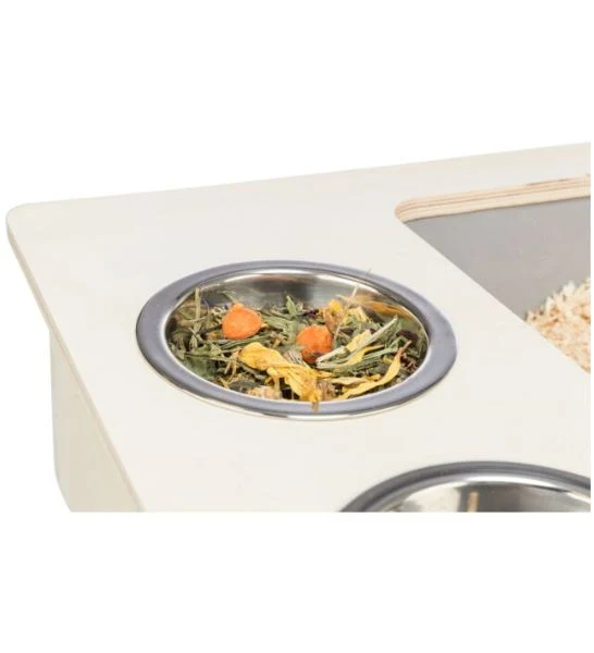 Trixie Feeding Station With Bowls & Hay Manger for Small Pets 70X41X47CM